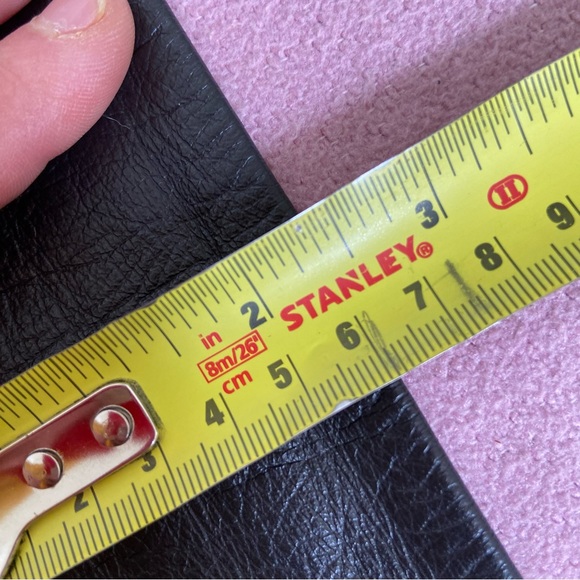 Vintage M&S St Michael Black Soft Leather Wide Belt Large Buckle Fits 10 12 31” - Picture 4 of 6